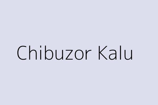 Chibuzor Kalu